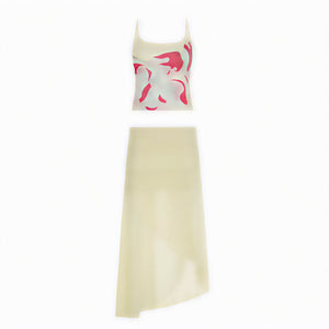 Robe Femme Imprimé Floral Bretelles Fines Jupe Froncée Asymétrique Fluide-83580-5fa0c415-5503-4771-85d4-697d37d229a9