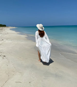 Robe Maxi Femme – Manches Longues, Col V, Taille Nouée, Design Fluide-83779-21f97629-f229-41a5-a31f-9cfc3cdb863b