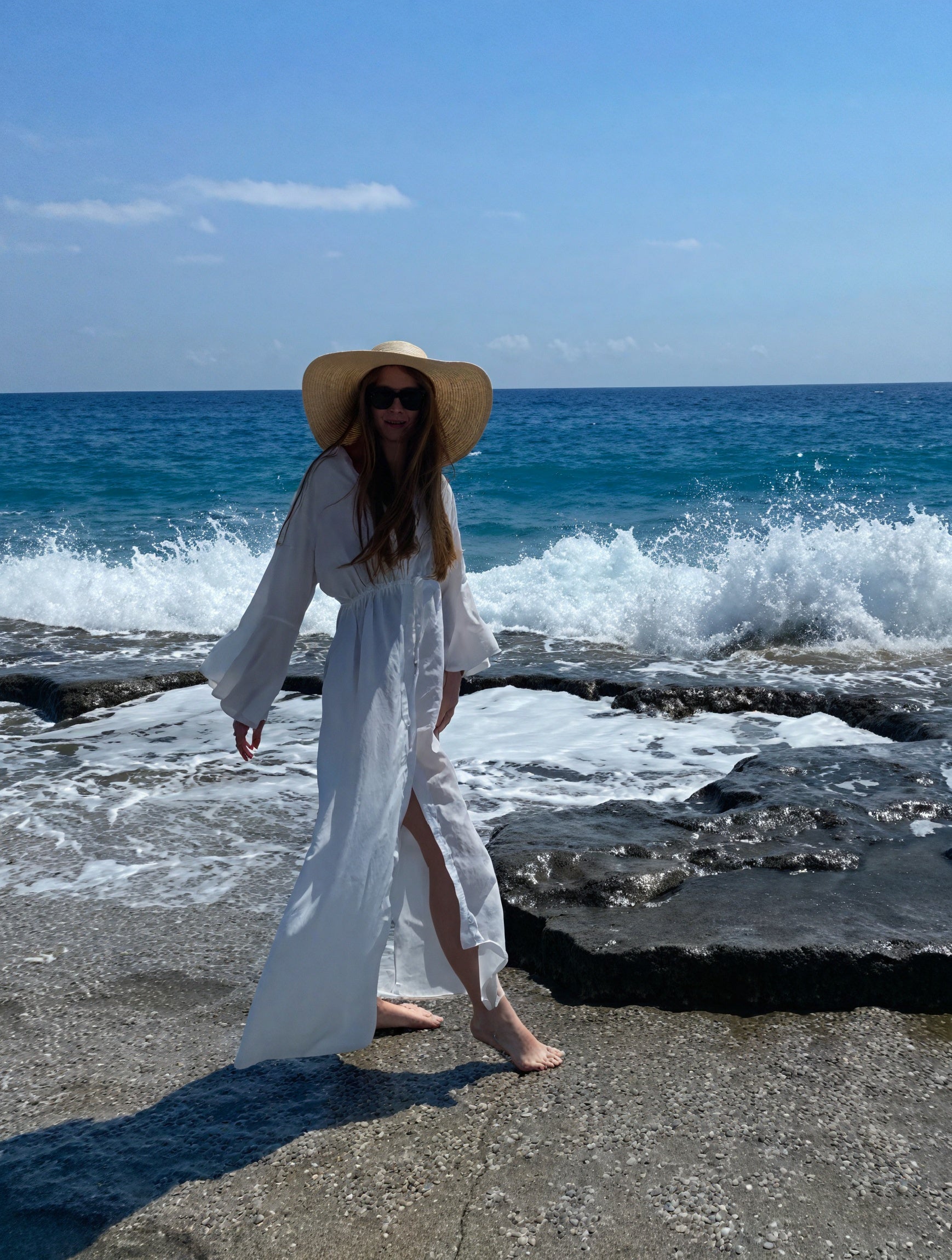 Robe Maxi Femme – Manches Longues, Col V, Taille Nouée, Design Fluide-83779-1ac6fbb2-cd3b-4ae4-ac4d-e94d6a2162bd