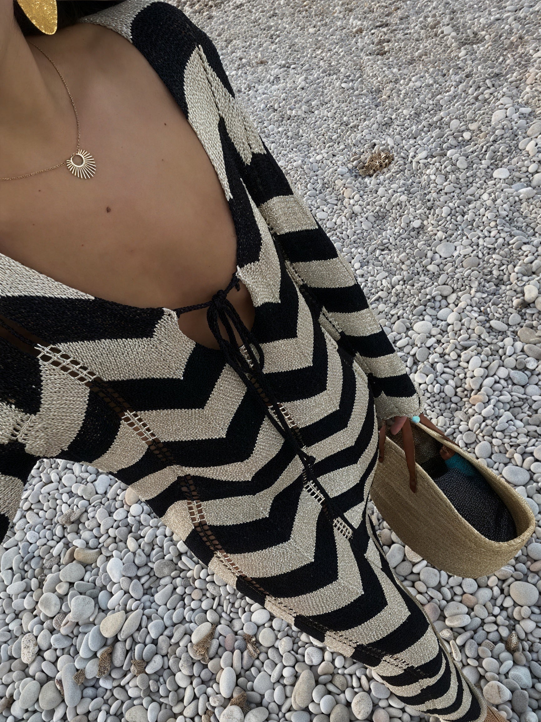 Femme Robe Maille Motif Chevron Manches Longues Moderne-83785-ceb59c37-a5b5-4761-8e16-553f8a3676af