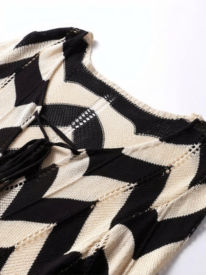 Femme Robe Maille Motif Chevron Manches Longues Moderne-83785-1f66fb26-1f63-4b3a-ade9-f6b36807cc72