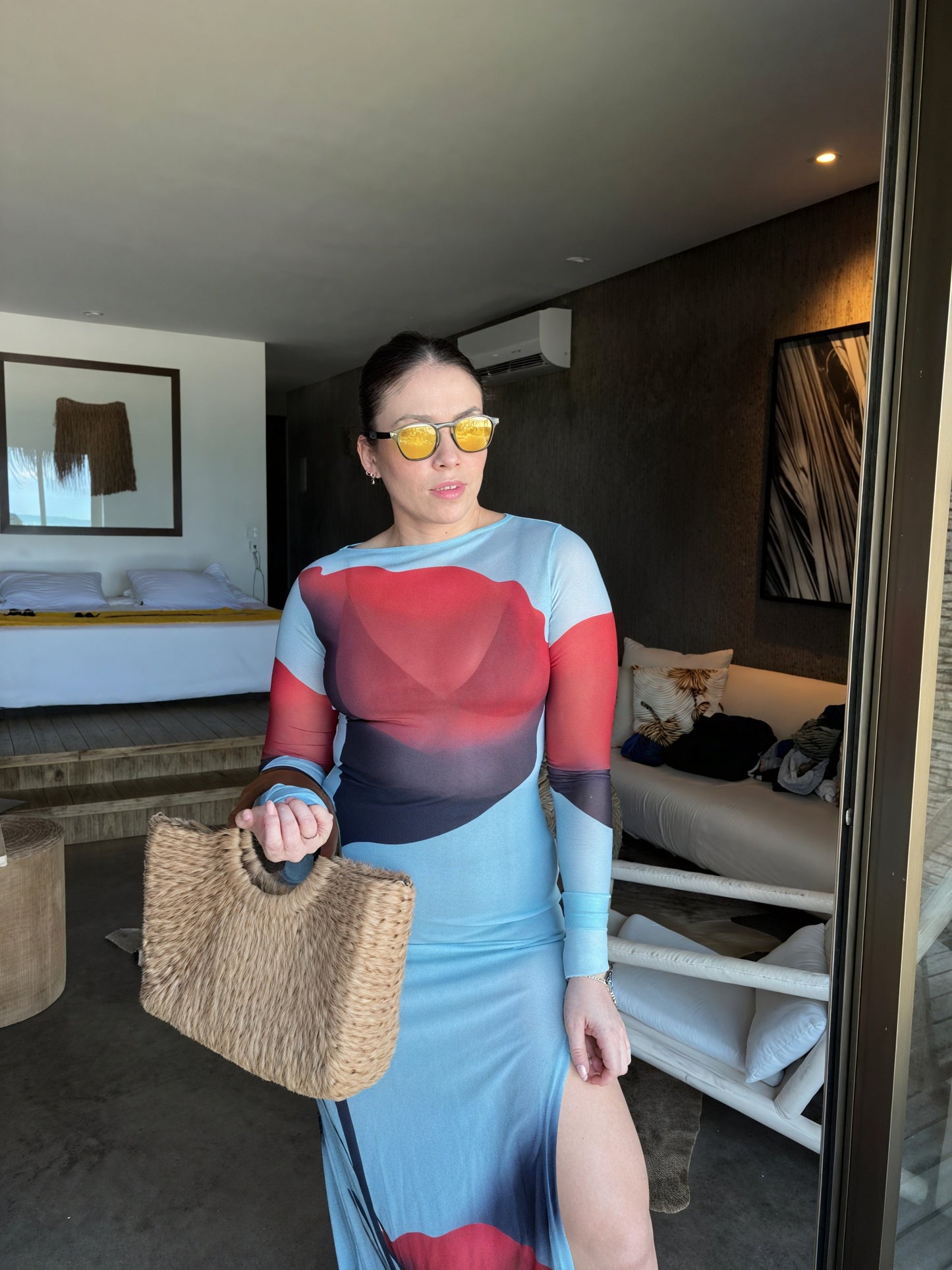 Robe Longue Femme – Imprimé Floral Coloré, Manches Fluides-83850-aa5ed527-3d09-45b9-874b-daf556f8b9a9