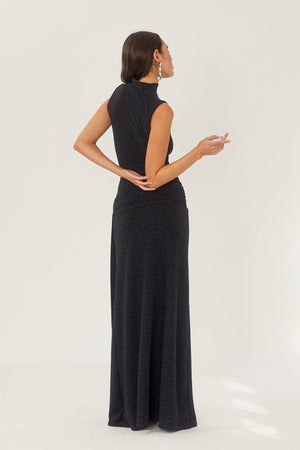 Robe Longue Élégante - Coupe Fluide, Ceinture à Nouer, Sans Manches-Dresses-Marais Paris-Marais Paris
