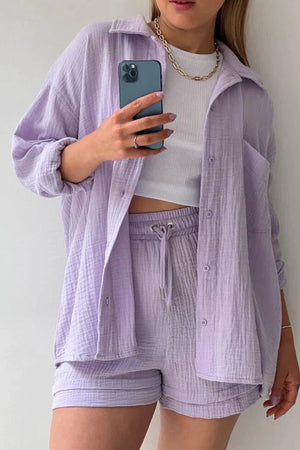 Ensemble Coordonné Détente - Chemise, Débardeur & Short Confortable-Shorts Sets-Marais Paris-Marais Paris