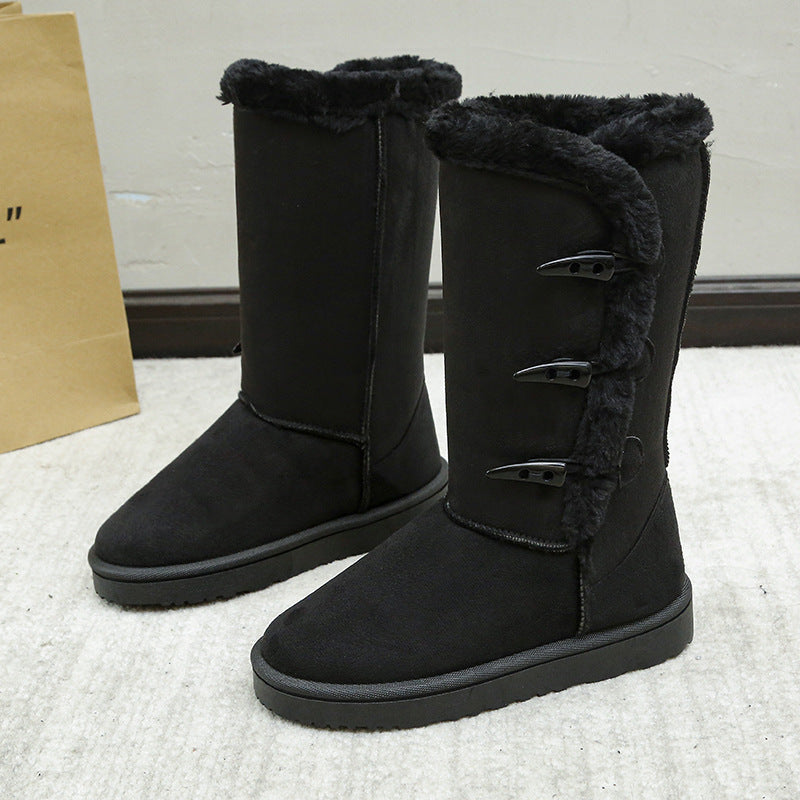 Bottes Femme Suède Fausse Fourrure Brandebourg Semelle Caoutchouc Hiver-43004-9b753356-80c7-4638-aff3-7a24defcc4d1