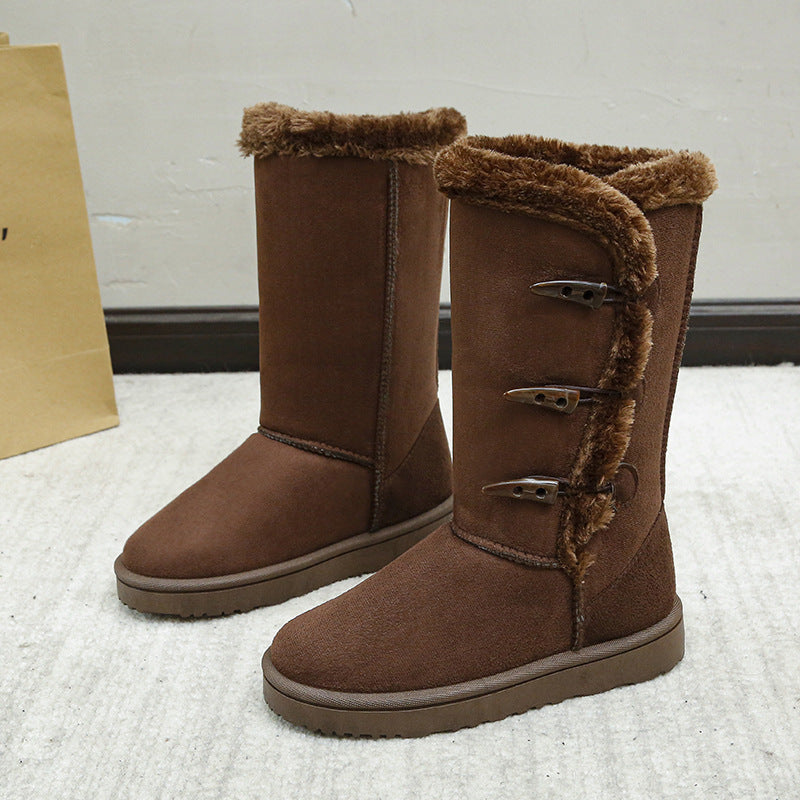 Bottes Femme Suède Fausse Fourrure Brandebourg Semelle Caoutchouc Hiver-43004-42aabccd-15c7-4d74-ab3d-625043e17d99