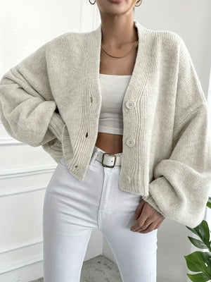 Cardigan en Maille Femme – Fermeture Boutonnée, Manches Longues, Style Classique-74563-a29fe494-3f4f-4869-a062-c013fb47d458