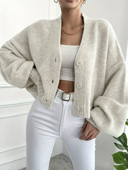 Cardigan en Maille Femme – Fermeture Boutonnée, Manches Longues, Style Classique-74563-a29fe494-3f4f-4869-a062-c013fb47d458