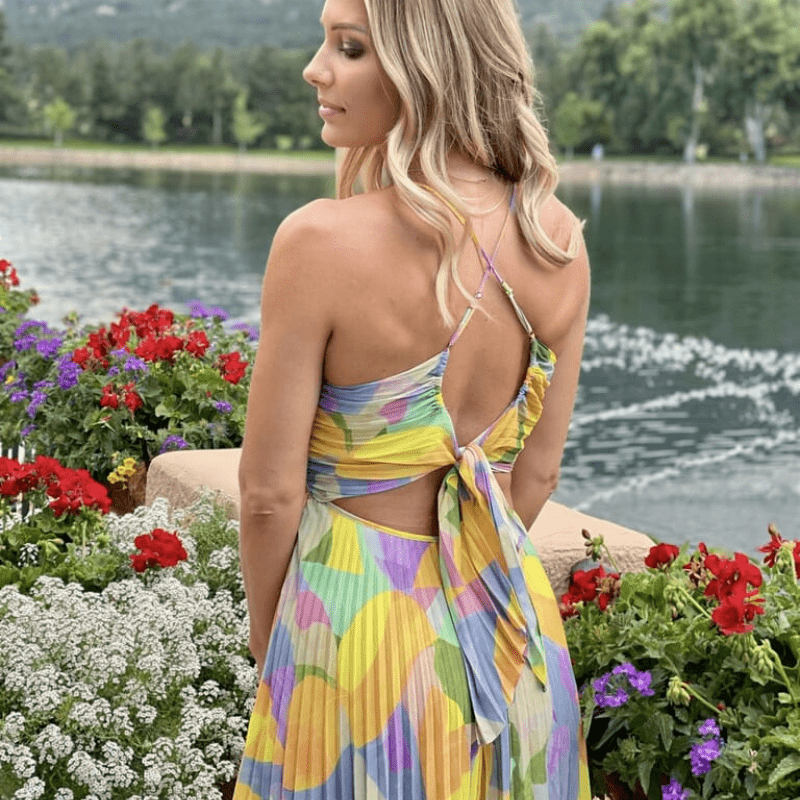 Robe Midi à Encolure Coeur - Élégance Estivale-Women Dress-Marais Paris-Marais Paris