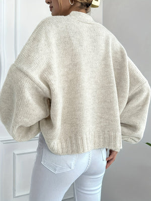 Cardigan en Maille Femme – Fermeture Boutonnée, Manches Longues, Style Classique-74563-aff03b2a-1f91-431a-83fa-e6093f2e8484