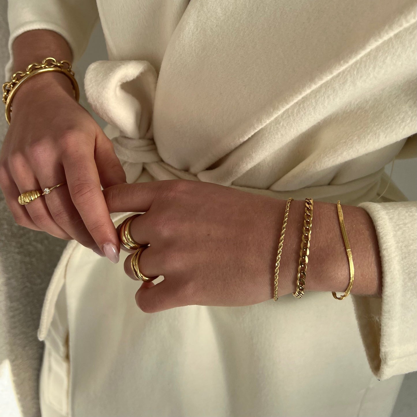 Bracelet Torsadé Minimaliste - Ajustable, Léger-jewelry & accesoires-Marais Paris-Marais Paris