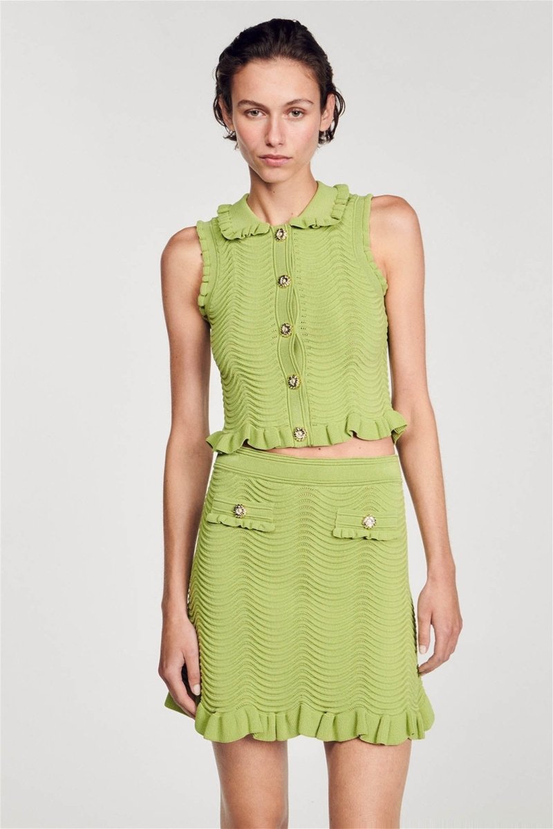 Ensemble Deux Pièces Texturé - Haut Court et Mini-Jupe-Sets-Marais Paris-Marais Paris