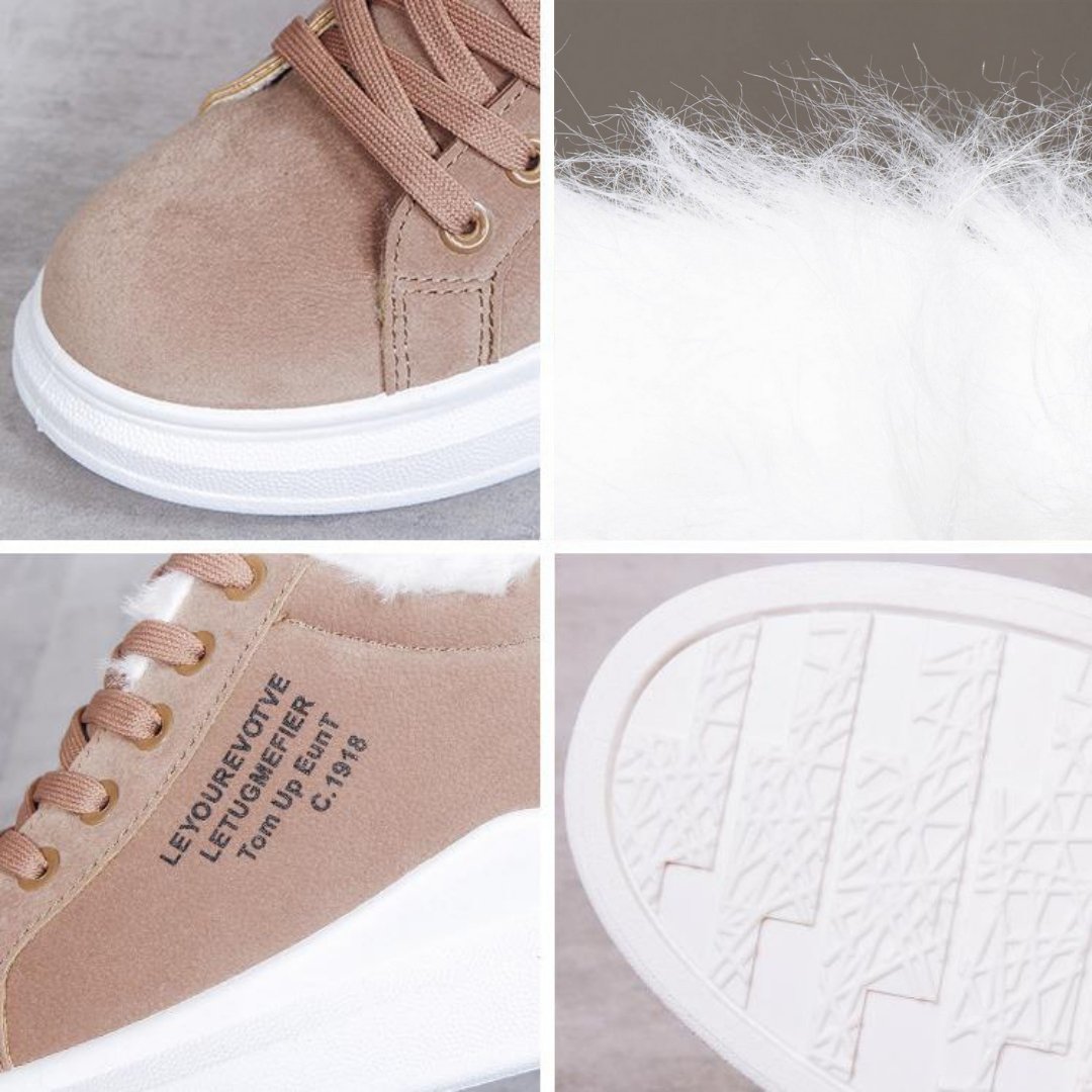 Sneakers Femme Hivernales - Doublure Fausse Fourrure, Semelle Épaisse-Shoes-Marais Paris-Marais Paris