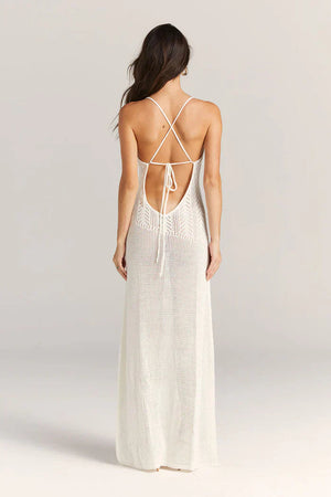 Marais Paris Robe Maxi Femme Maille Ajourée, Bretelles Fines, Découpes Florales-83282-c84a1c7d-5055-47bd-89b4-73d7922995ae