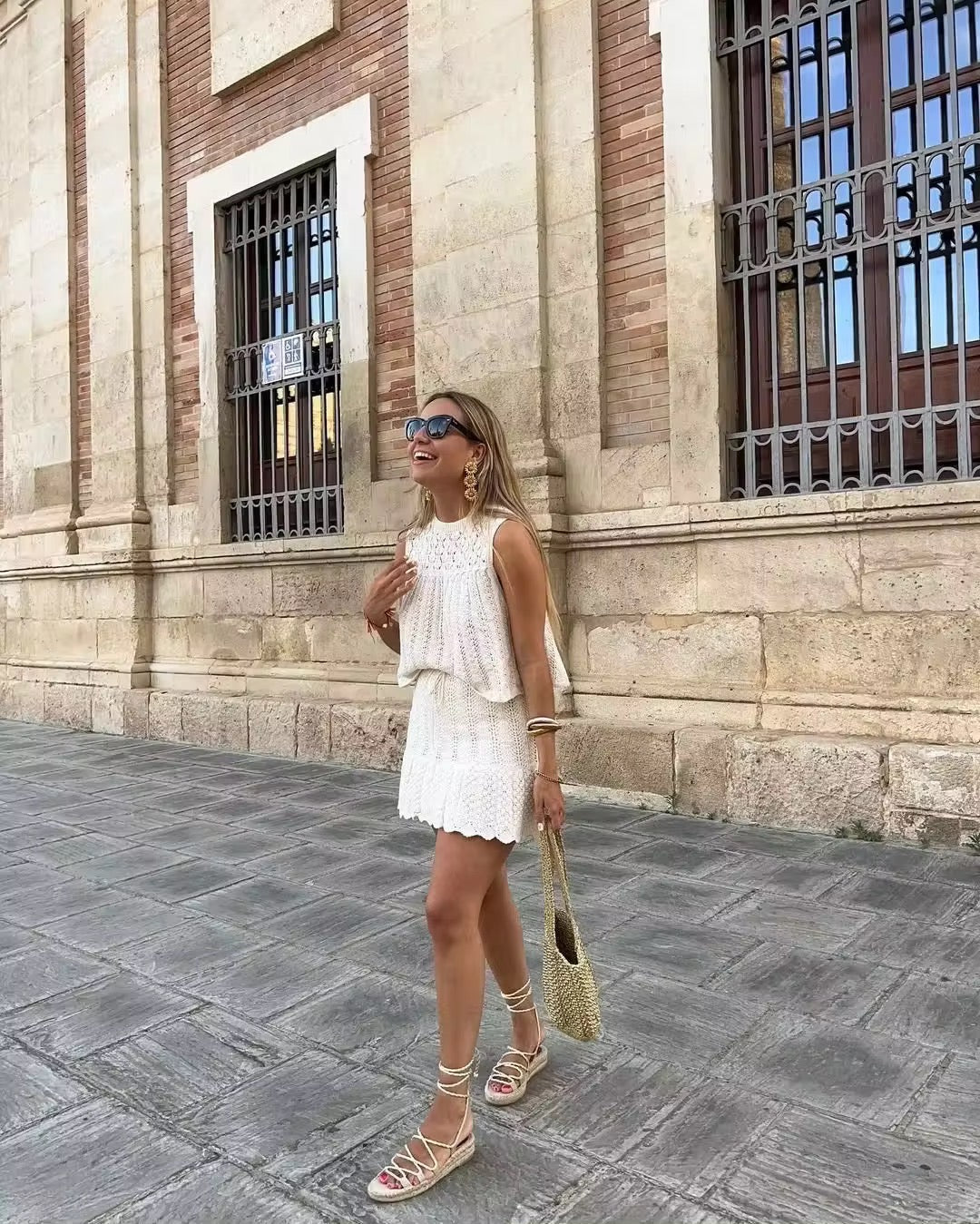 Ensemble Deux Pièces Femme – Top Tricoté & Jupe A-Line Bohème-Dresses-Marais Paris-Marais Paris