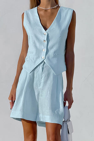 Ensemble Veste sans Manches & Short Taille Haute - Marais Paris-Sets-Marais Paris-Marais Paris