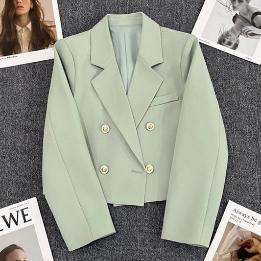 Marais Paris Blazer Cropped Chic et Sophistiqué pour Femmes-Marais Paris-ÉMeraude-S-Marais Paris