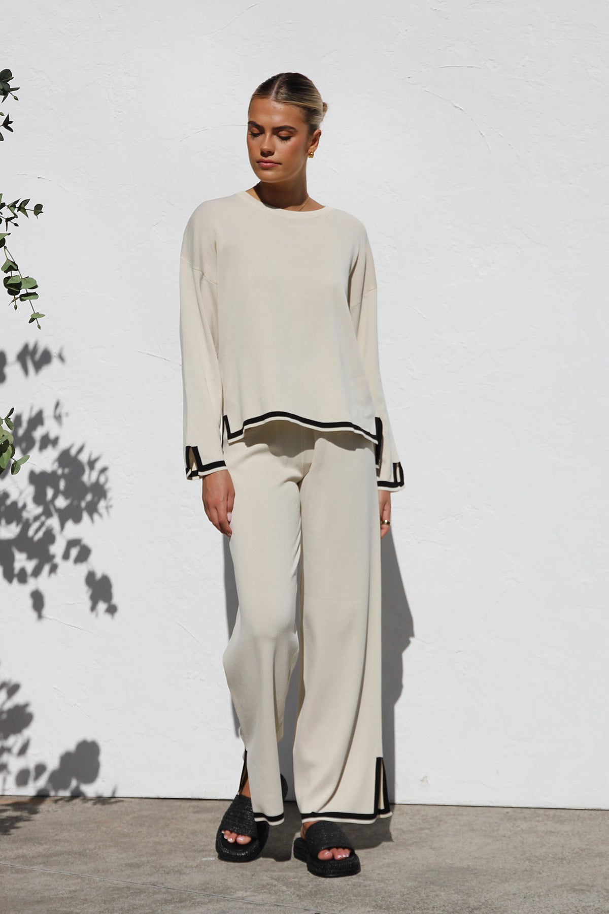 Ensemble Tricot Femme - Haut Manches Longues, Pantalon Jambes Larges-Sets-Marais Paris-Marais Paris