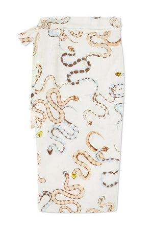 Ensemble Deux Pièces Imprimé Serpent - Haut Manches Longues, Jupe Midi-Sets-Marais Paris-Marais Paris