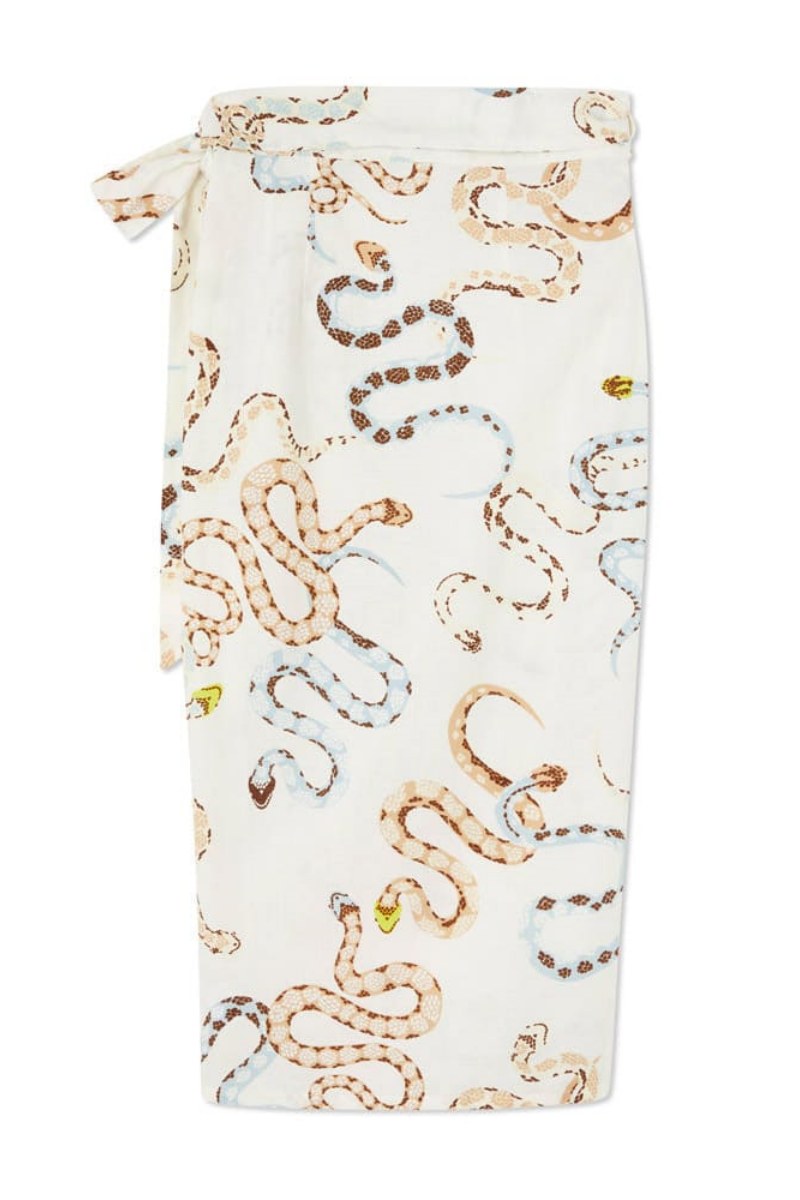 Ensemble Deux Pièces Imprimé Serpent - Haut Manches Longues, Jupe Midi-Sets-Marais Paris-Marais Paris