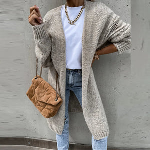 Cardigan Long Femme – Maille Côtelée Ouverte, Style Décontracté-74479-e19fe278-f1b0-49ac-ab4a-0c42d9bcffd0