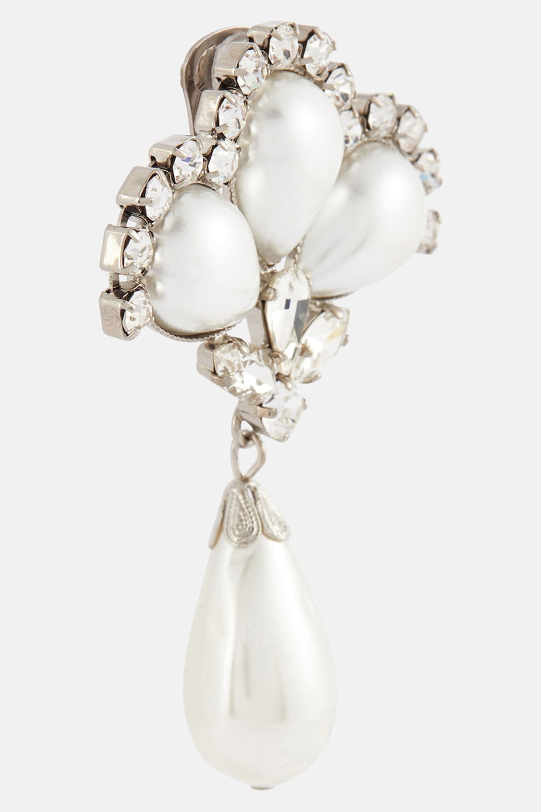 Boucles d'oreilles pendantes perle et cristal - Élégance soirée-Earrings-Marais Paris-Marais Paris