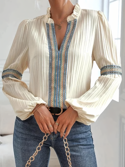 Blouse Bohème Chic Détails Brodés