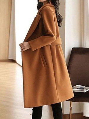 Manteau Long Femme – Ceinturé, Fermeture Boutonnée, Classique-74310-edac3594-dc48-4e2f-98cc-28c501cb5c7c