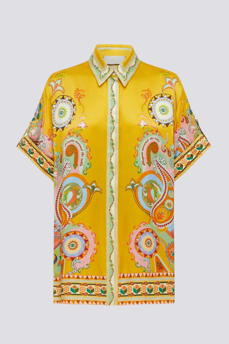 Ensemble Femme Bohème Chic – Pantalon Large, Chemise Manches Courtes-Sets-Marais Paris-Marais Paris